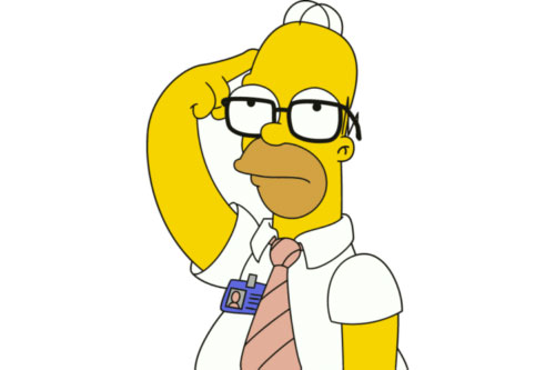 Homer with glasses